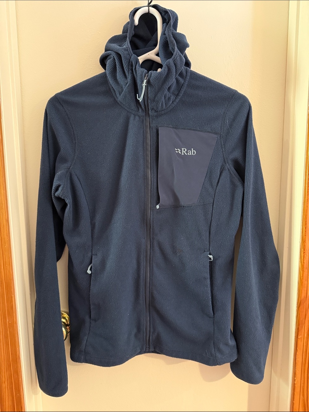 Rab Women's Navy Hooded Fleece Jacket - Insulated Ski Layer